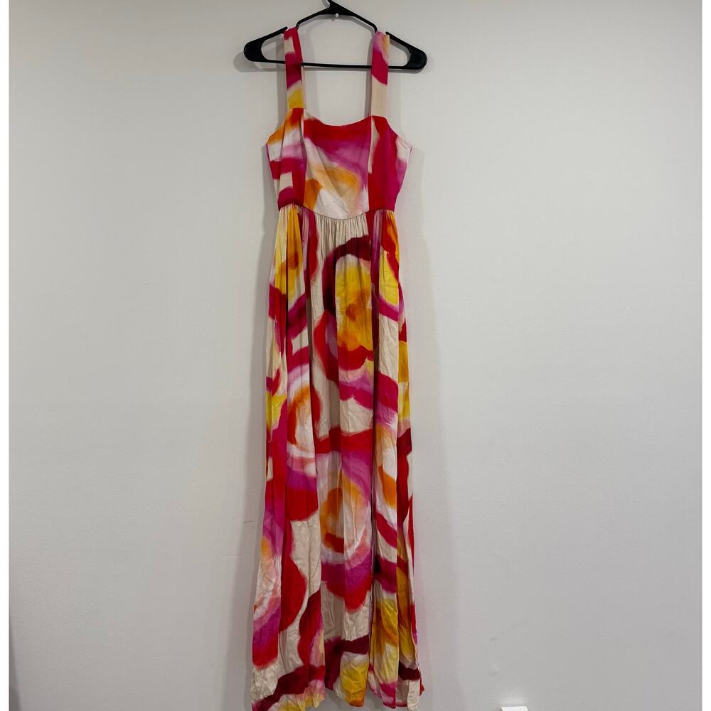 Amanda Uprichard Florence Floral Abstract Maxi Dress Size S - Picture 7 of 9